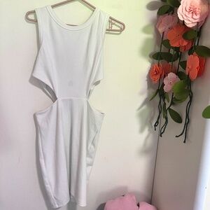 SABO SKIRT white cotton cut out dress